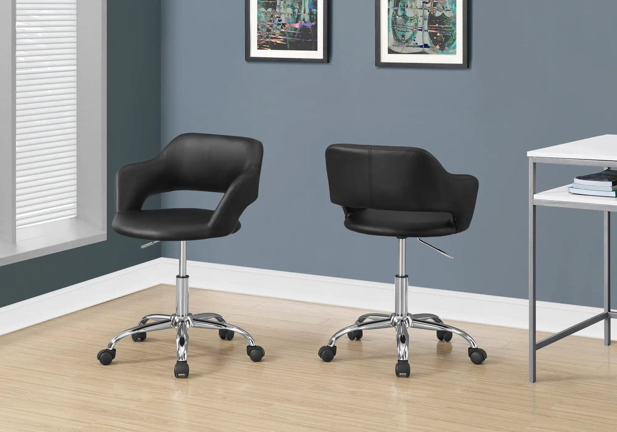 Low-Back Ergonomic Office Chair | Extra-Wide Backrest | Deep Seat | Hydraulic Height Adjustment