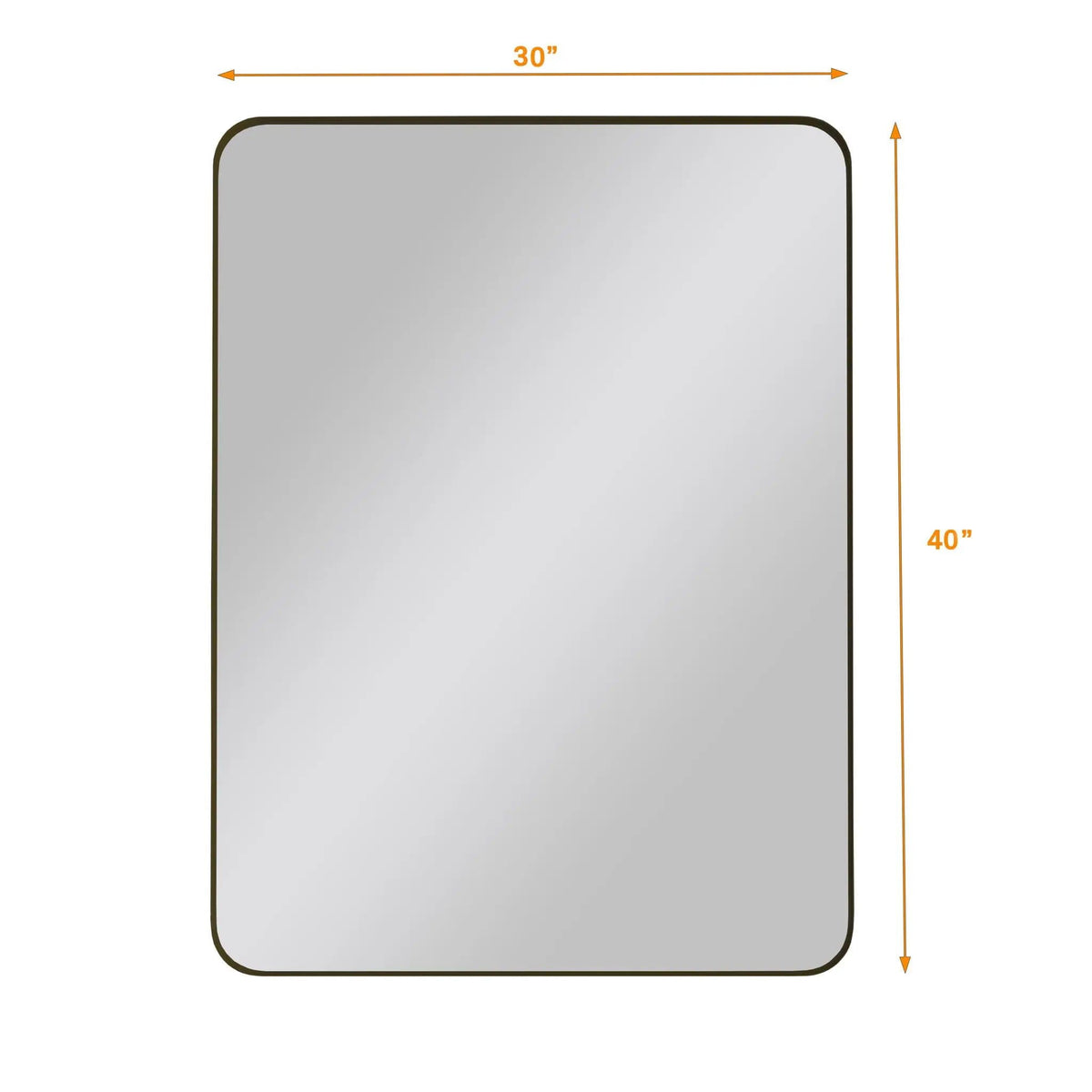 Wall Mirror Rectangular Mirror Metal Framed Mirror Vanity Mirror Dressing Mirror | 2 Pieces | Metal | Bedroom