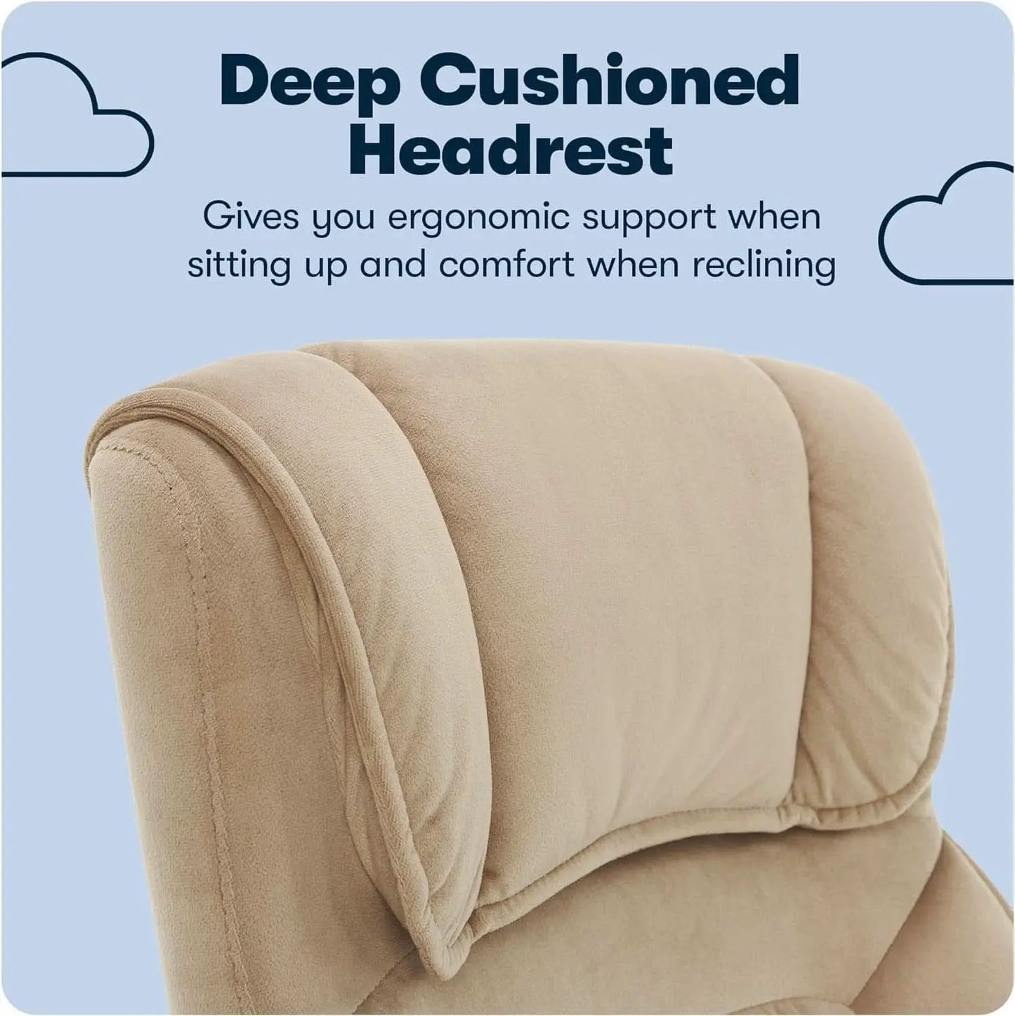 Hannah Executive Ergonomic Office Chair With Lumbar Support Beige Microfiber from PriceLows™