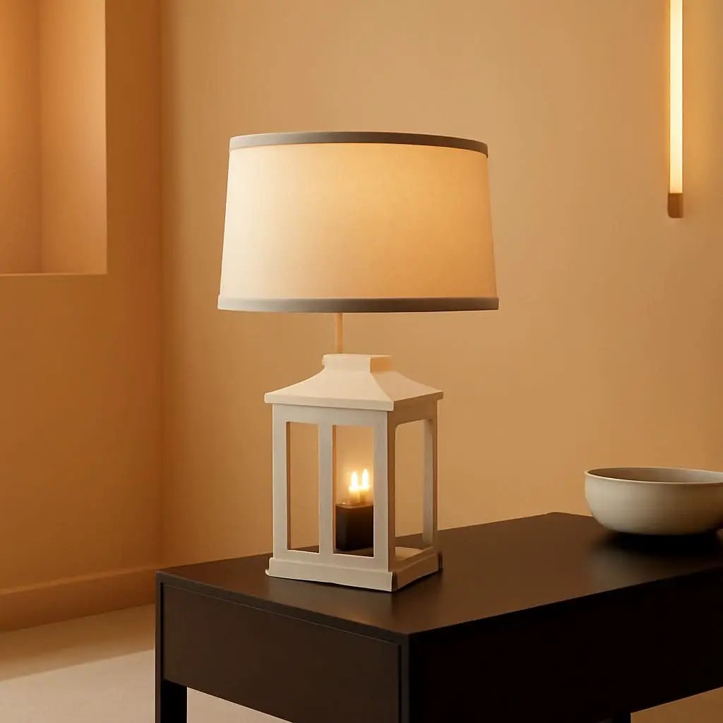 White Farmhouse Table Lamp Set With Dimmable Touch Control from PriceLows™