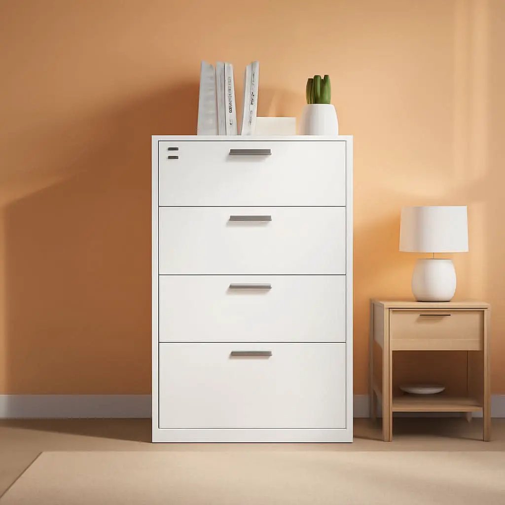 Lockable 4 Drawer Metal File Cabinet For Home Office from PriceLows™