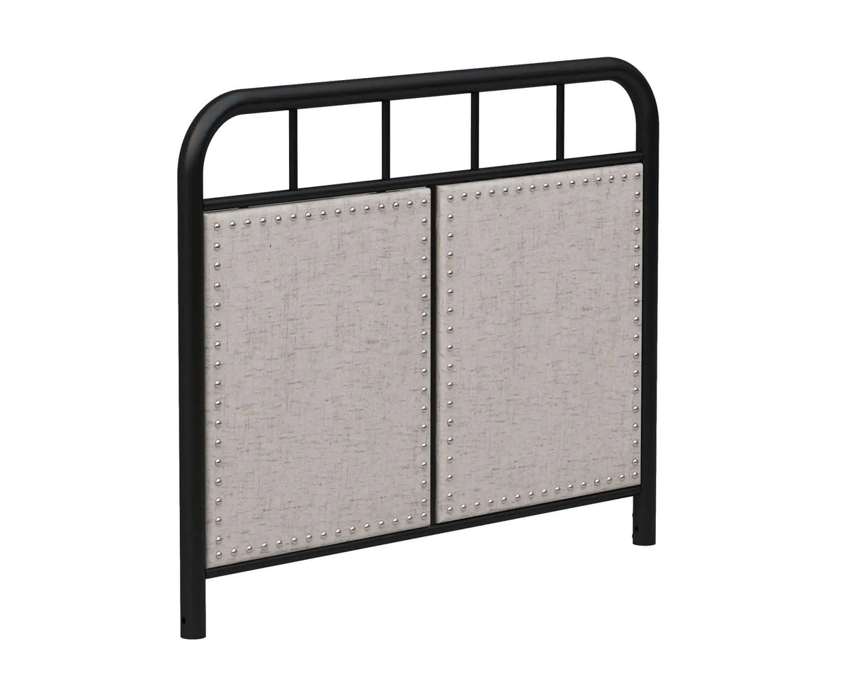 Twin Size Linen Upholstered Platform Metal Bed Frame With Fabric Headboard And | 77.5 x 41.25 x 53.75 in | Linen & Fabric | Brown