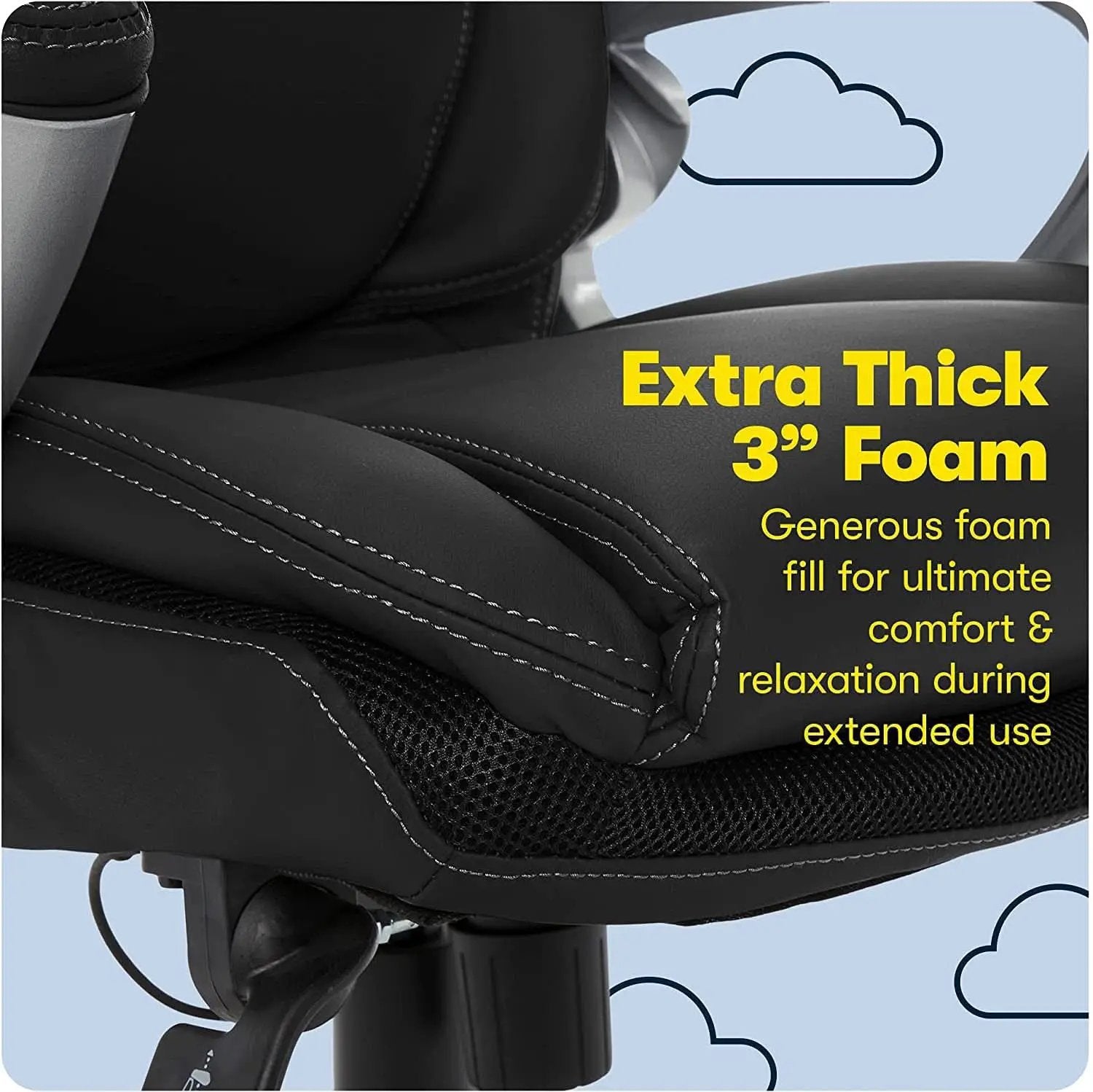 Ergonomic Executive Chair Bonded Leather With Air Lumbar from PriceLows™