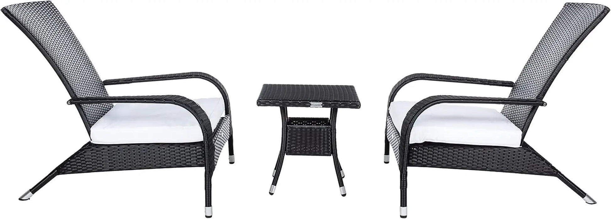 Outdoor Edna Black White Cushion 3 Piece Patio Lounge Set from PriceLows™