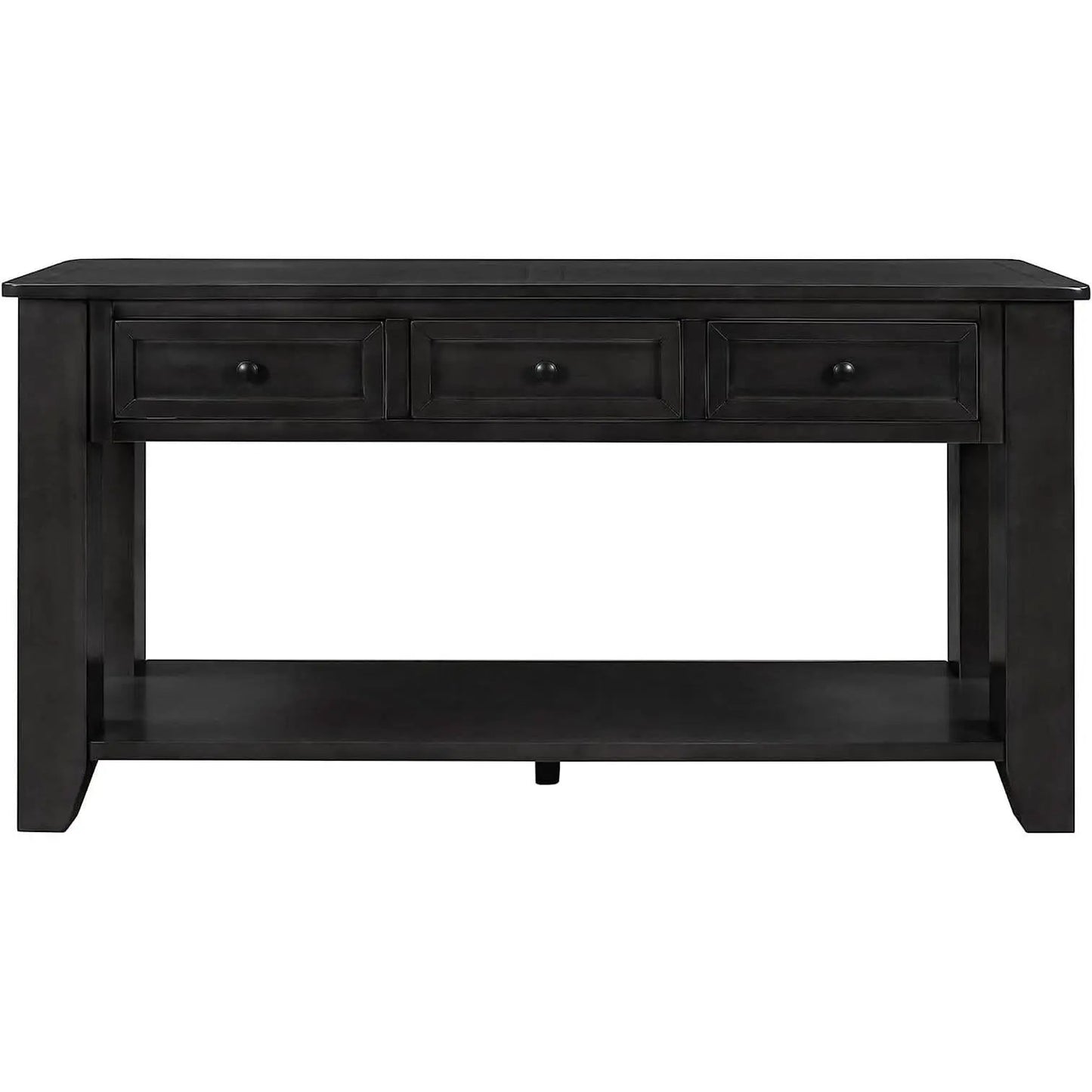 Black Console Table 55In Wide With 3 Drawers And Shelf from PriceLows™