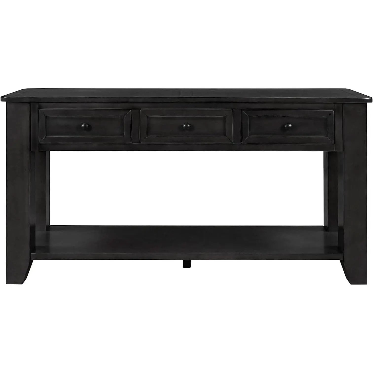 Black Console Table 55In Wide With 3 Drawers And Shelf from PriceLows™