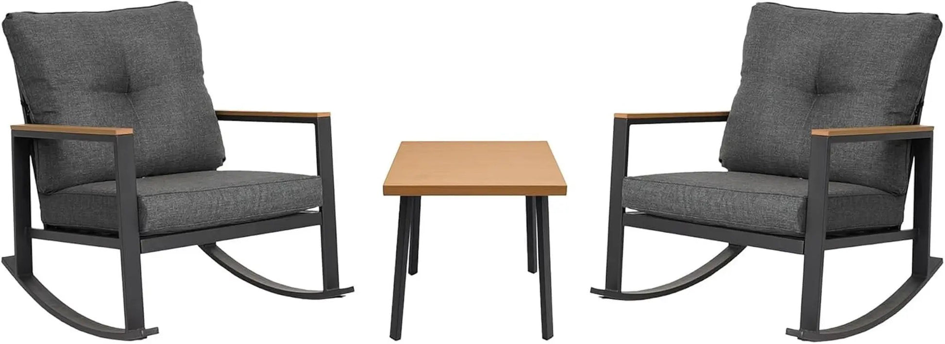 Outdoor Rocking Bistro Set with Thick Cushions from PriceLows™