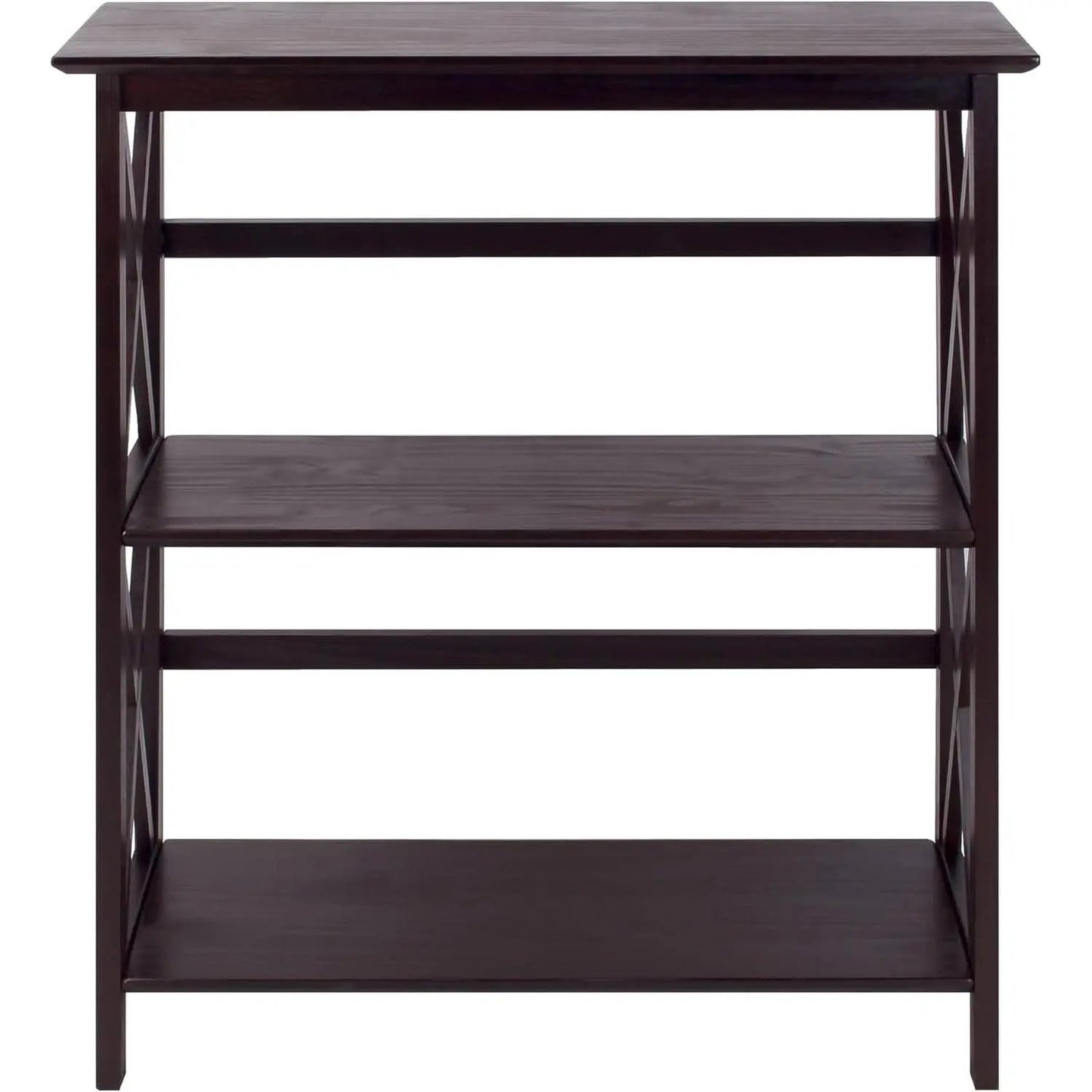 Three-Shelf Solid Wood Bookcase For Home Office Storage from PriceLows™