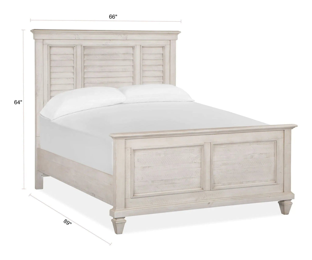 Newport Shutter Panel Bed | 3 Pieces | Wood | Bedroom