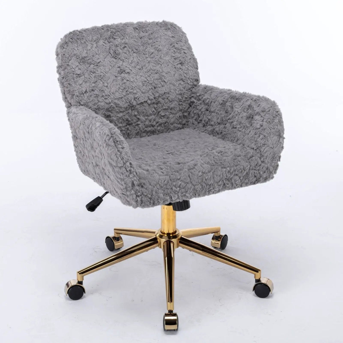 Office Chair | Adjustable Height | Reclining Faux Fur Seat | Large
