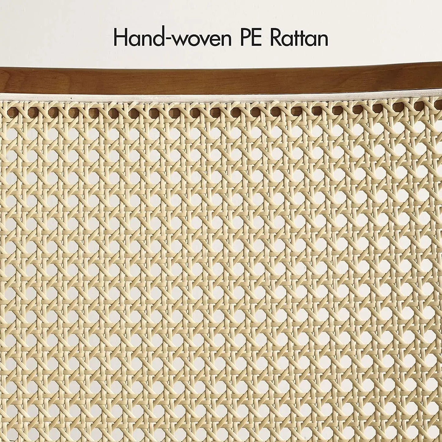 Rattan Dining Chairs Set Of 2 With PU Leather Cushions from PriceLows™
