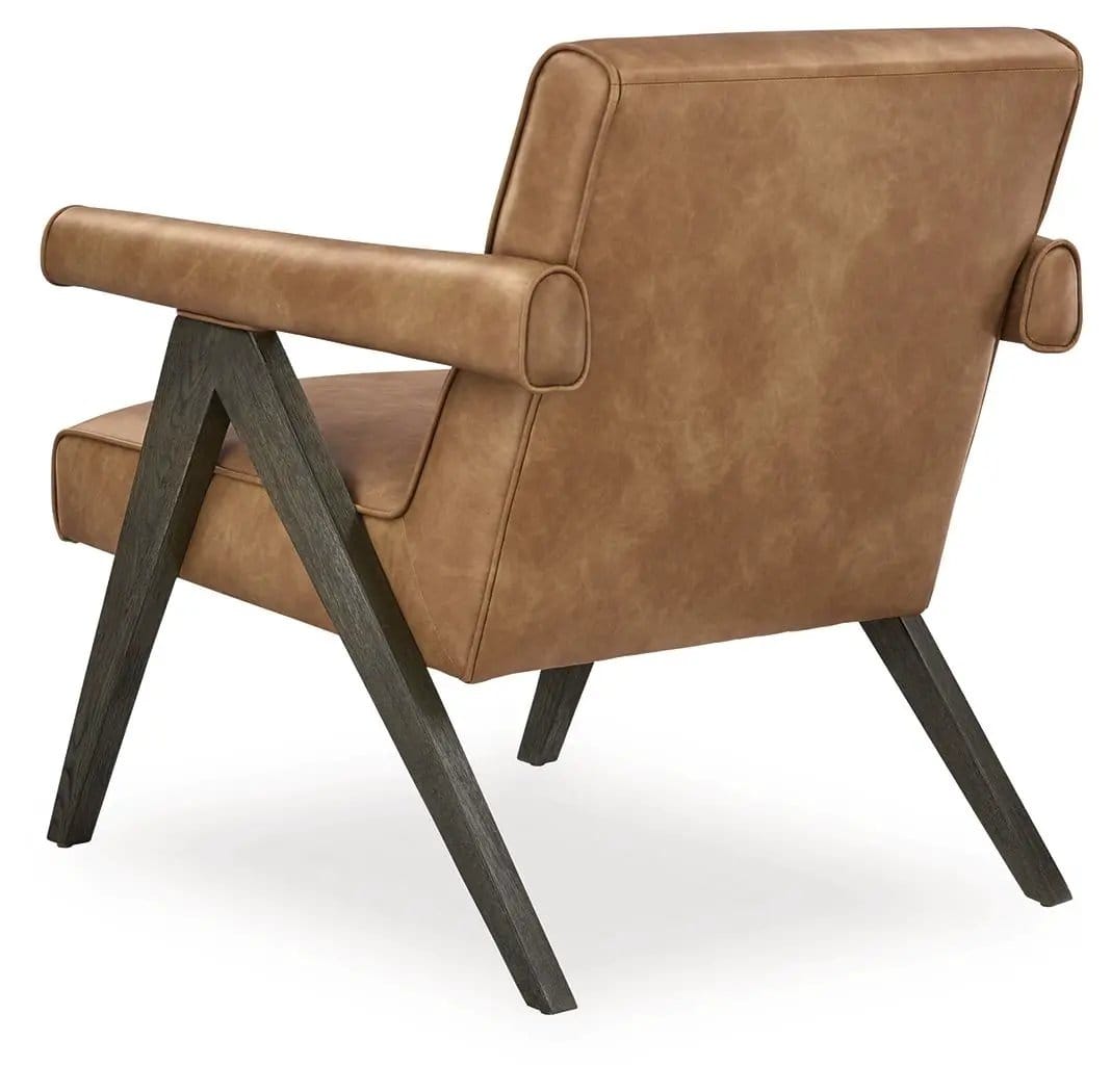 Goda Accent Chair | 2 Pieces | Solid Wood & Faux Leather | Living Room