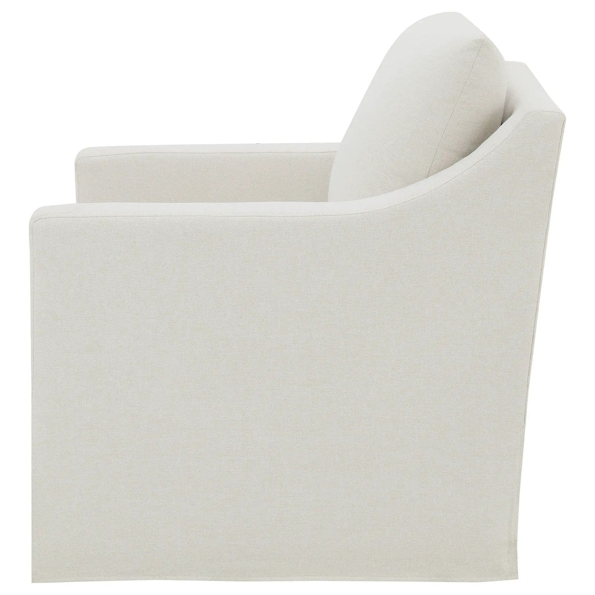 Winter Upholstered Sloped Arm Accent Swivel Chair | 29 x 33.75 x 34 in | Fabric | Beige