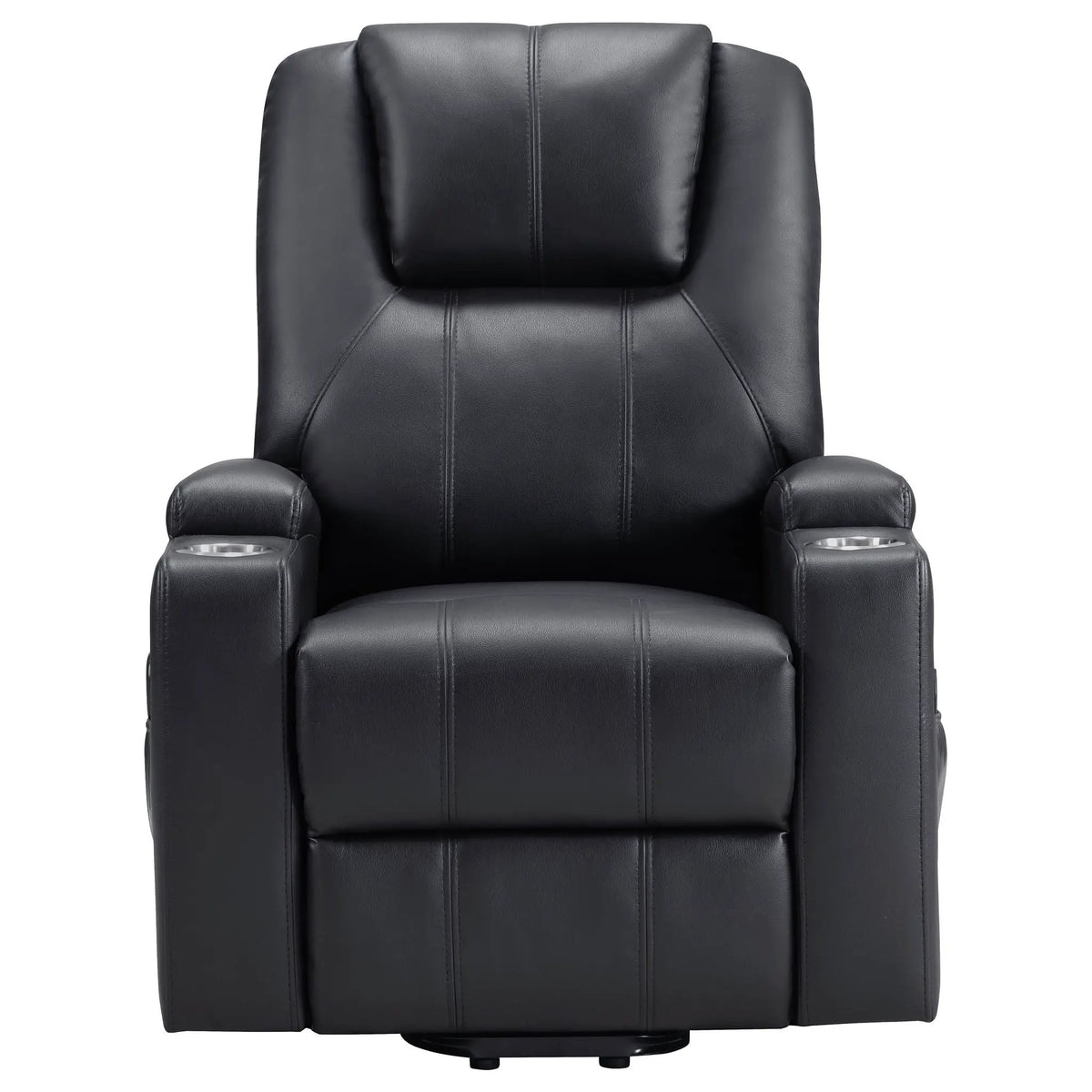 Macklin Power Lift Massage Recliner | Heat And Massage | Dual Cupholders | Smooth Upholstery
