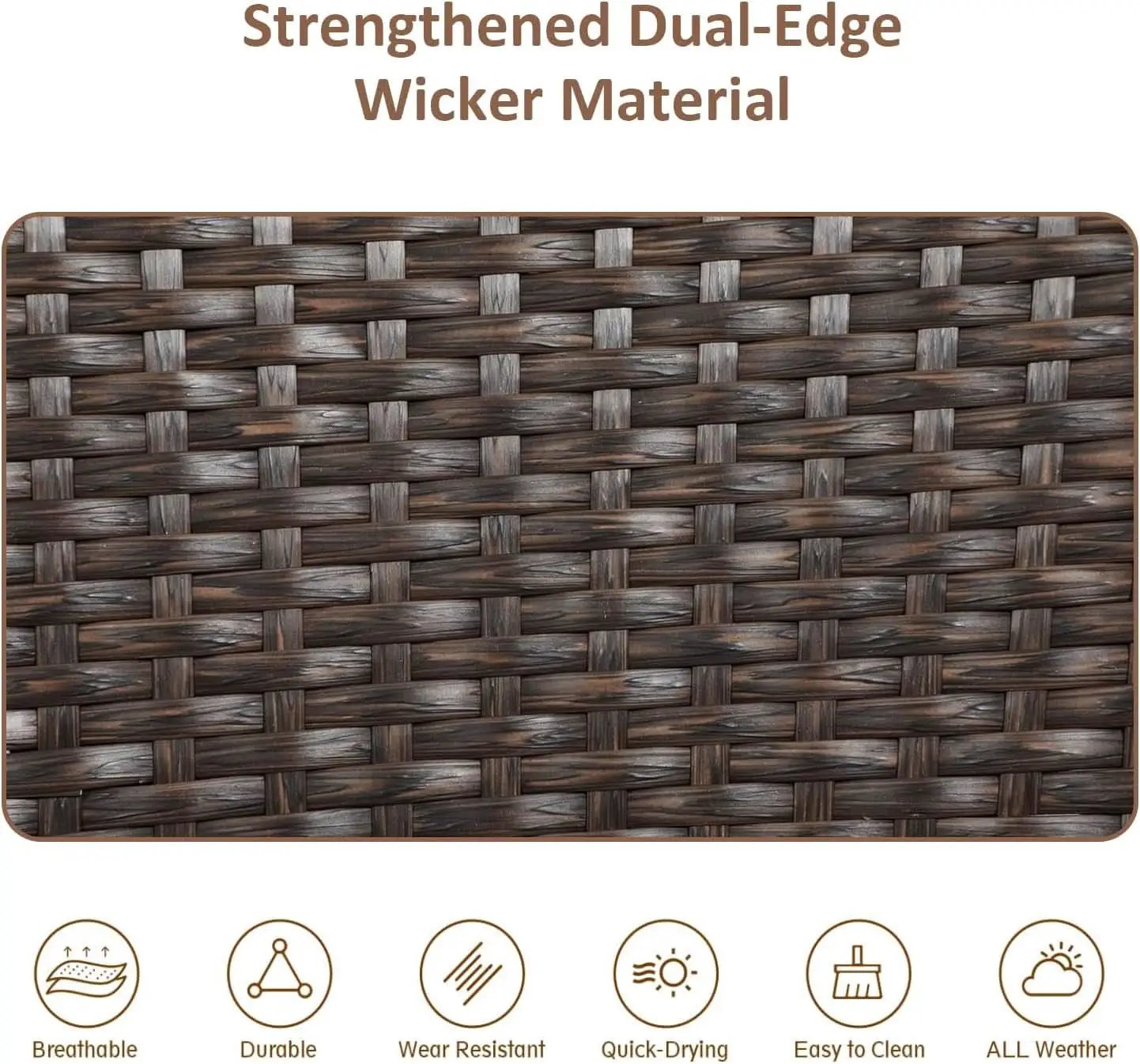 Outdoor Wicker Chair Set with Cushions for Patios from PriceLows™