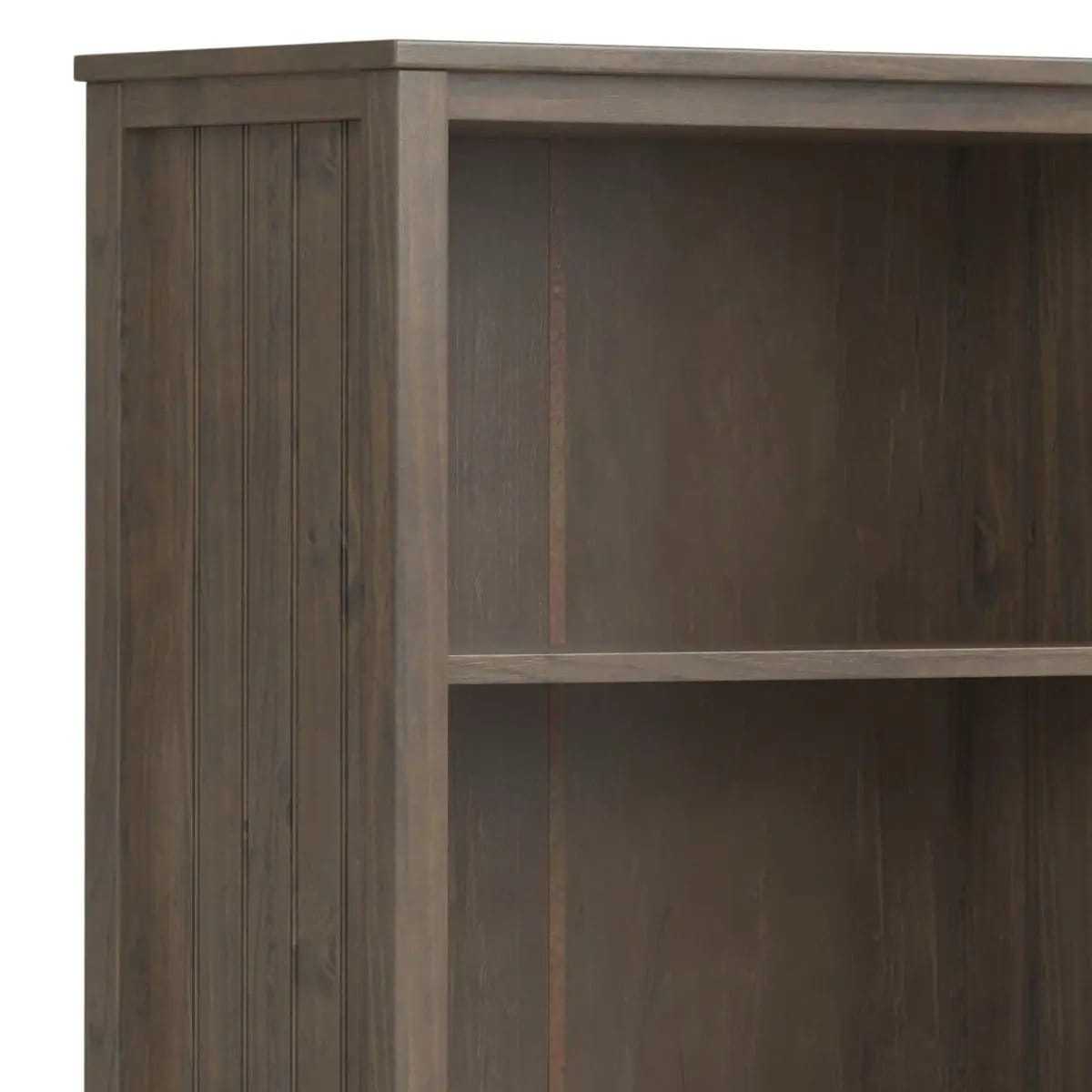 Lev Bookcase | 30 x 14 x 72 in | Solid Wood | Smoky Brown