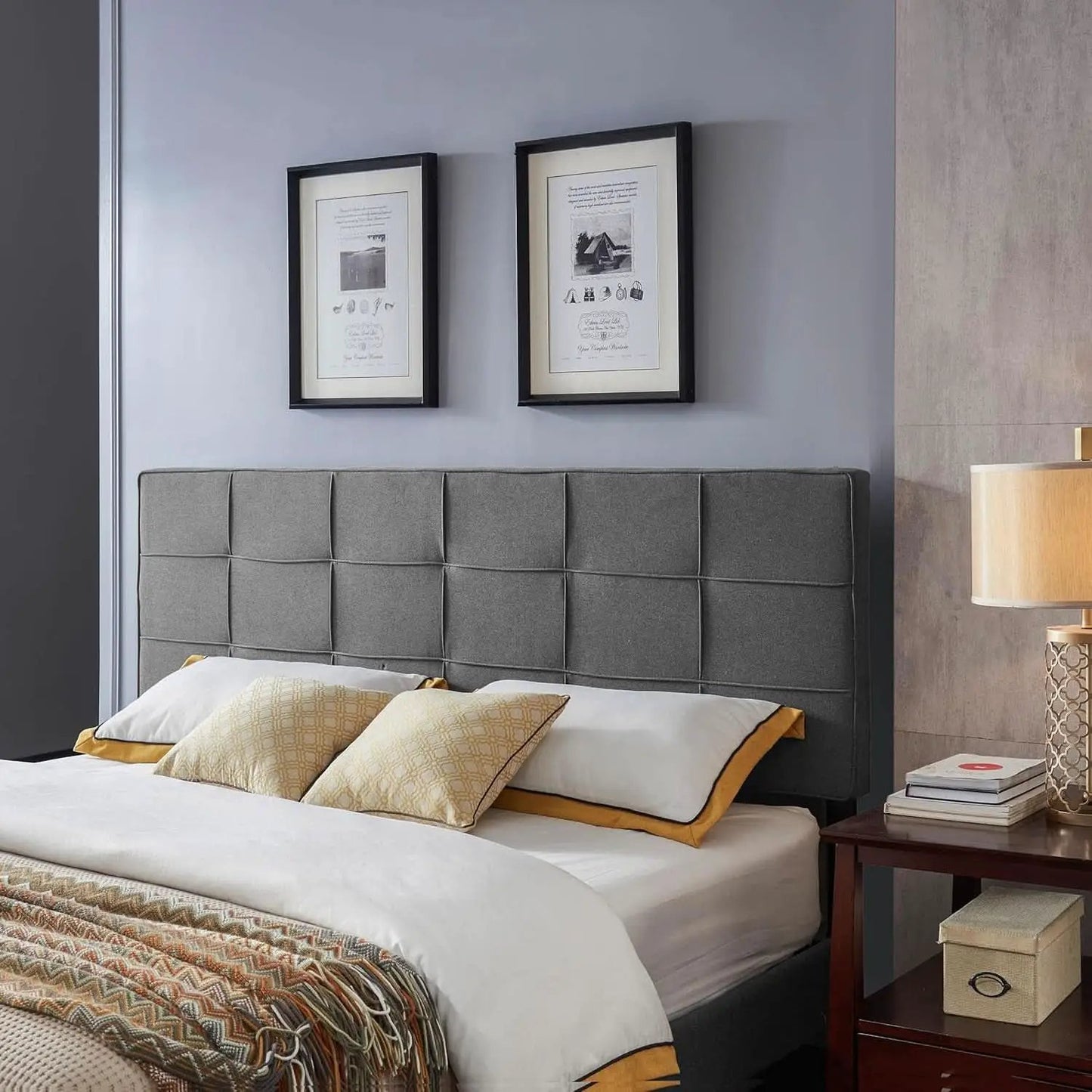 King Size Upholstered Headboard with Adjustable Modern Design from PriceLows™