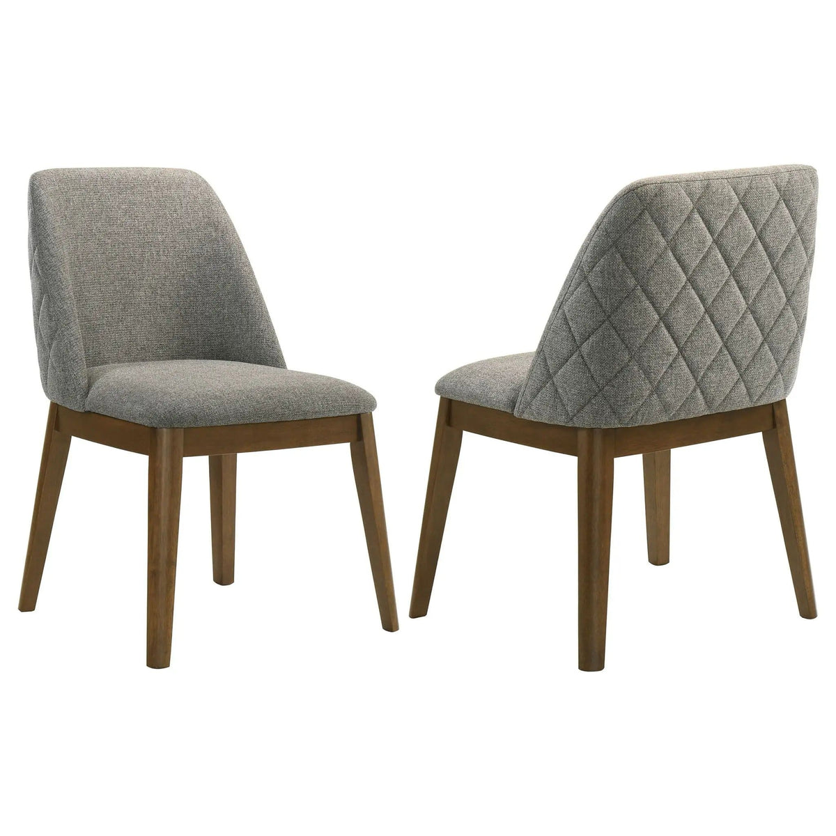 Franklin Upholstered Dining Side Chair Grey (Set of 2) | 22.75 x 23 x 33 in | Rubberwood & Engineered Wood | Dining Room