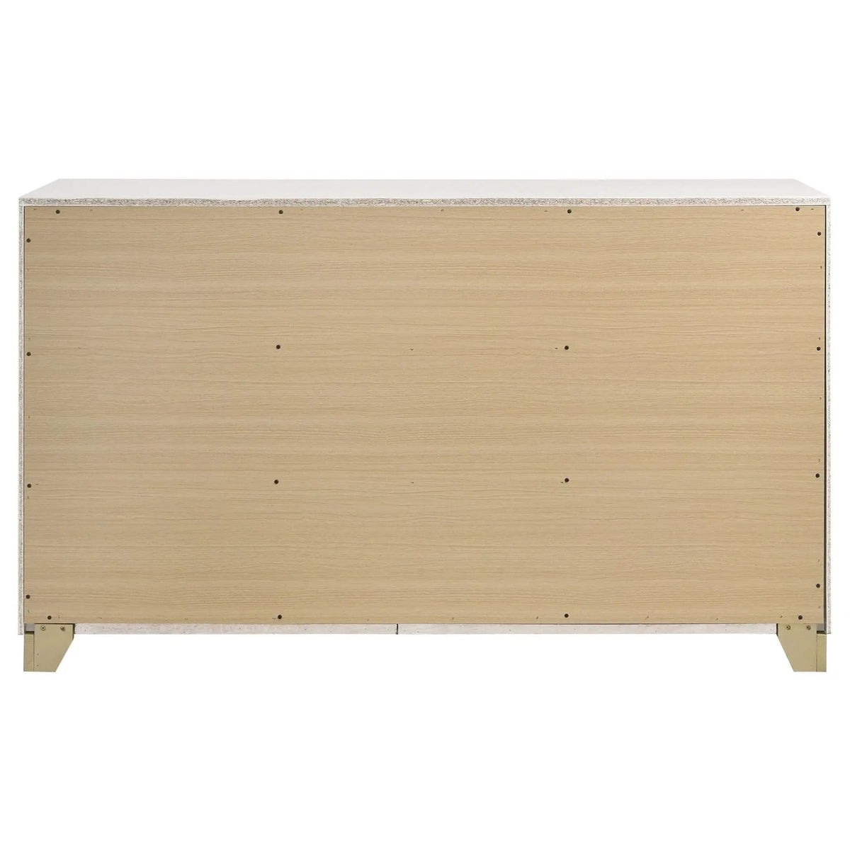 Caraway 6-drawer Dresser | 59 x 17.25 x 34.75 in | Rubberwood & Engineered Wood | White