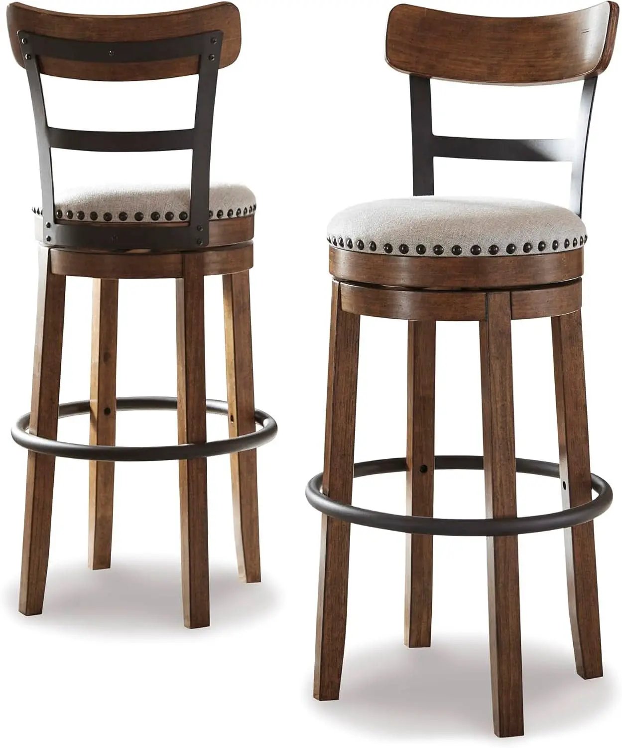 Valebeck 30 Inch Farmhouse Pub Height Bar Stool Brown from PriceLows™