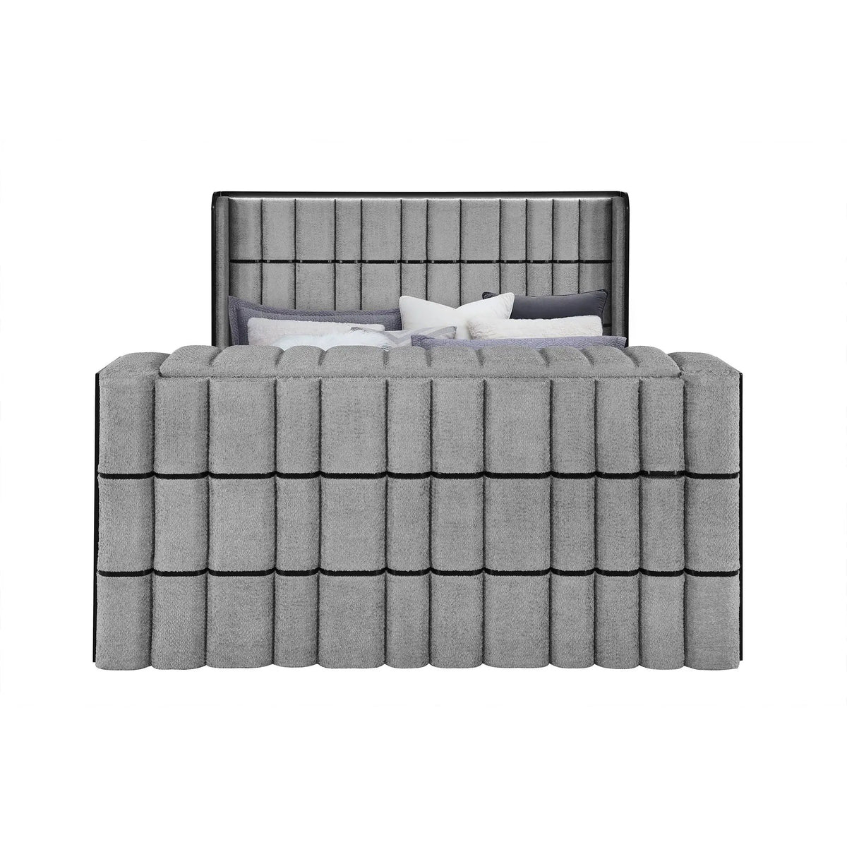 Isaiah Bed With TV Lift | LED Lights | Built-In Speakers | Fireplace