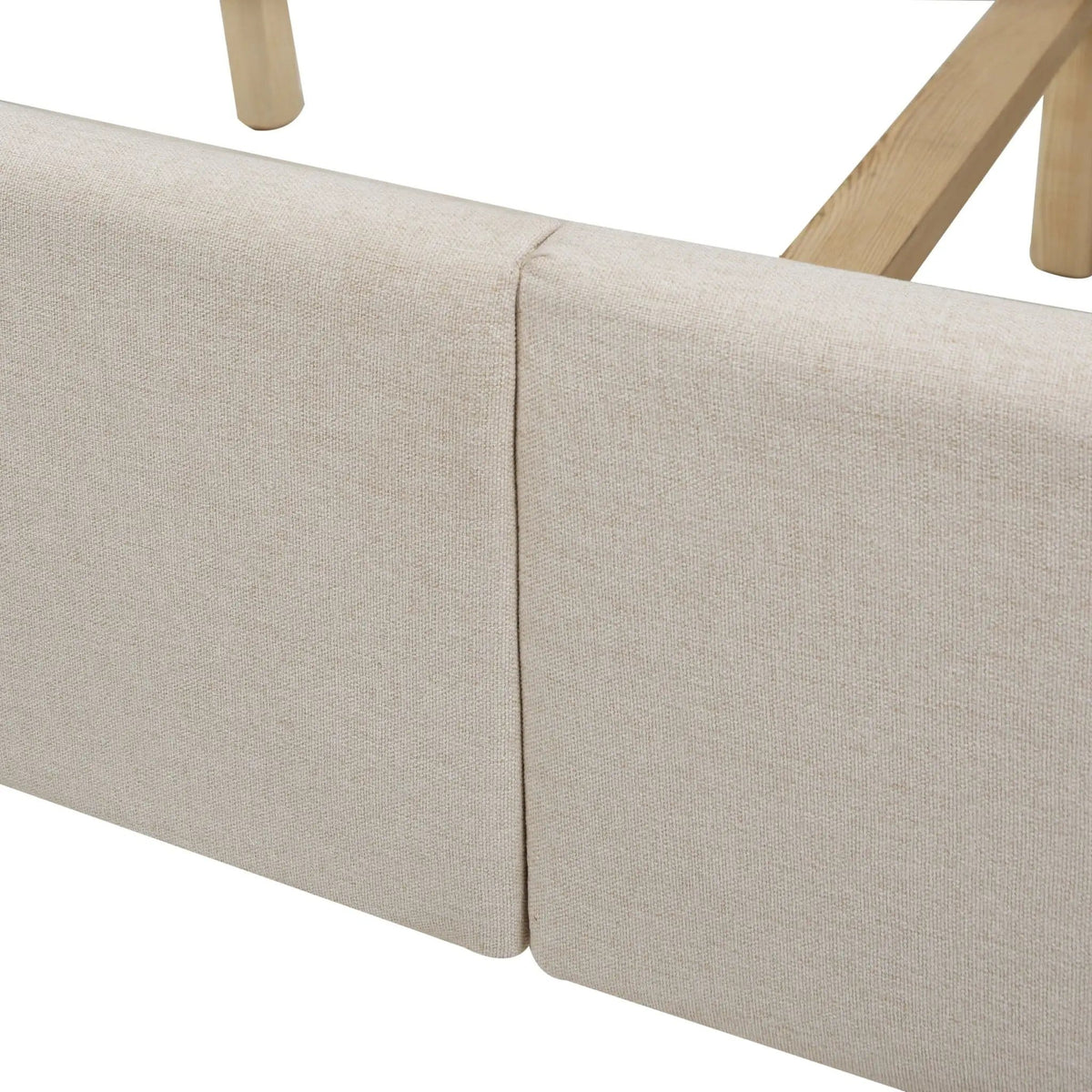 Marcella Upholstered Shelter Headboard Bed | 5 Pieces | Fabric & Iron | Bedroom