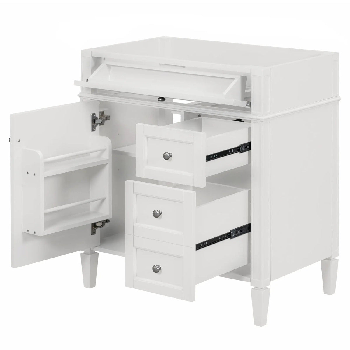 Bathroom Vanity | 3 Drawers | Blue Finish | Tip Out