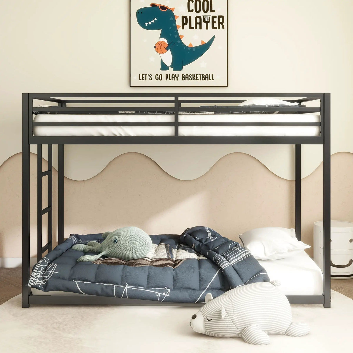 Adam Bunk Bed | 3 Pieces | Metal | Bedroom