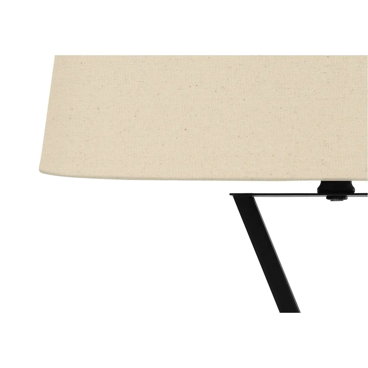 Lighting, Table Lamp, USB Port Included, Resin, Transitional - | 15 x 10 x 24.5 in | Linen & Metal | Black