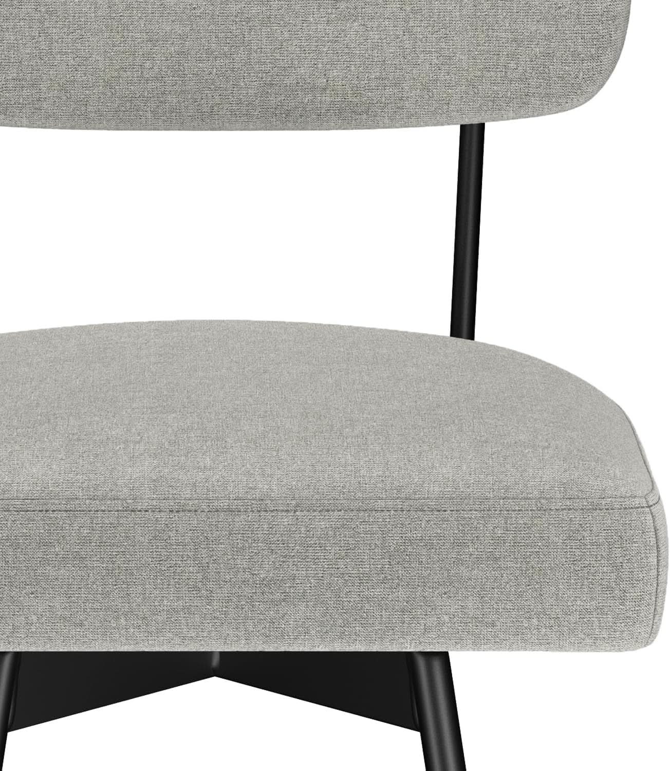 Giselle Swivel Bar Stools Set 2 29 Inch Upholstered Light Grey from PriceLows™