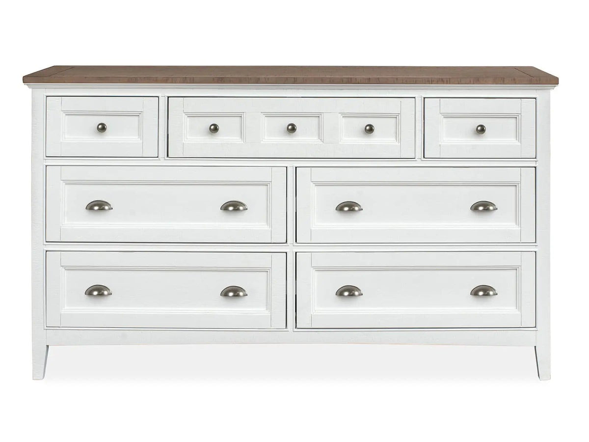 Heron Cove Two Tone Drawer Dresser | 2 Pieces | Bedroom Furniture | Bedroom