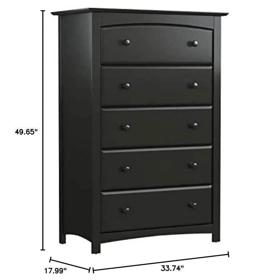 Kenton 5 Drawer Dresser For Kids Bedroom With Anti Tip Kit from PriceLows™