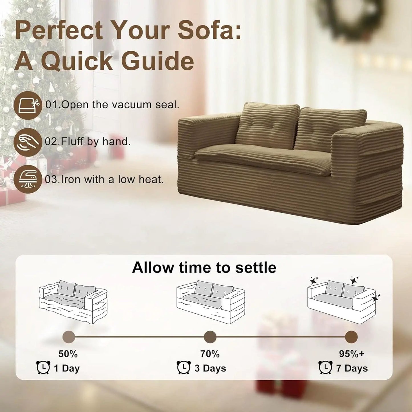 Camel King Size Corduroy Futon Pro Lux Sofa Bed Chaise Lux from PriceLows™