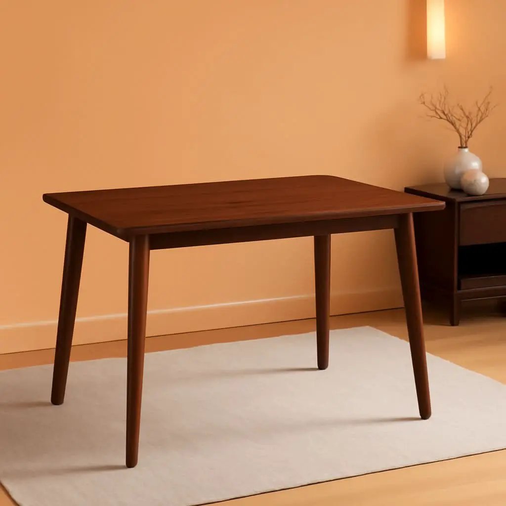 Shaye Walnut Dining Table Solid Wood 47.2 Inch Length from PriceLows™