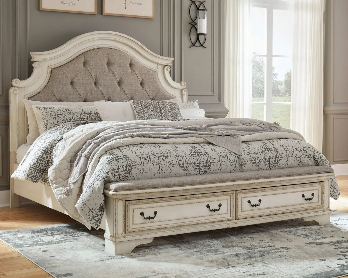 3-Piece Storage Bedroom Set | Realyn Collection | Traditional Cottage Style | Two-Tone Finish