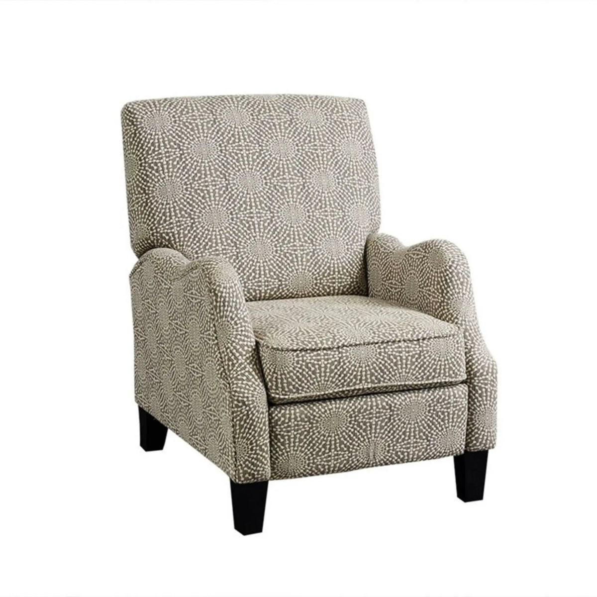 Hoffman Push Back Recliner | Beige Multi | High-Density Foam | Easy Assembly