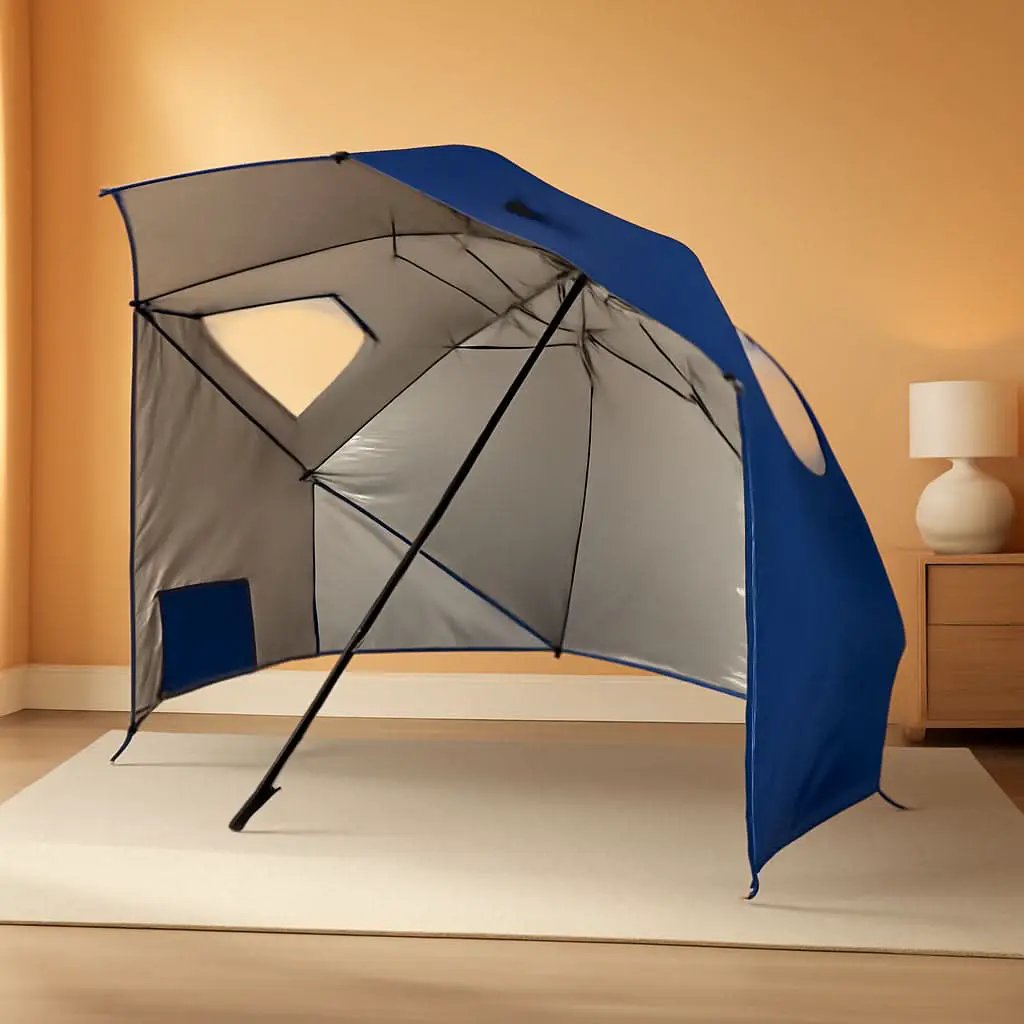 9ft Heavy Duty Outdoor Umbrella With UPF 50 Privacy Panels from PriceLows™