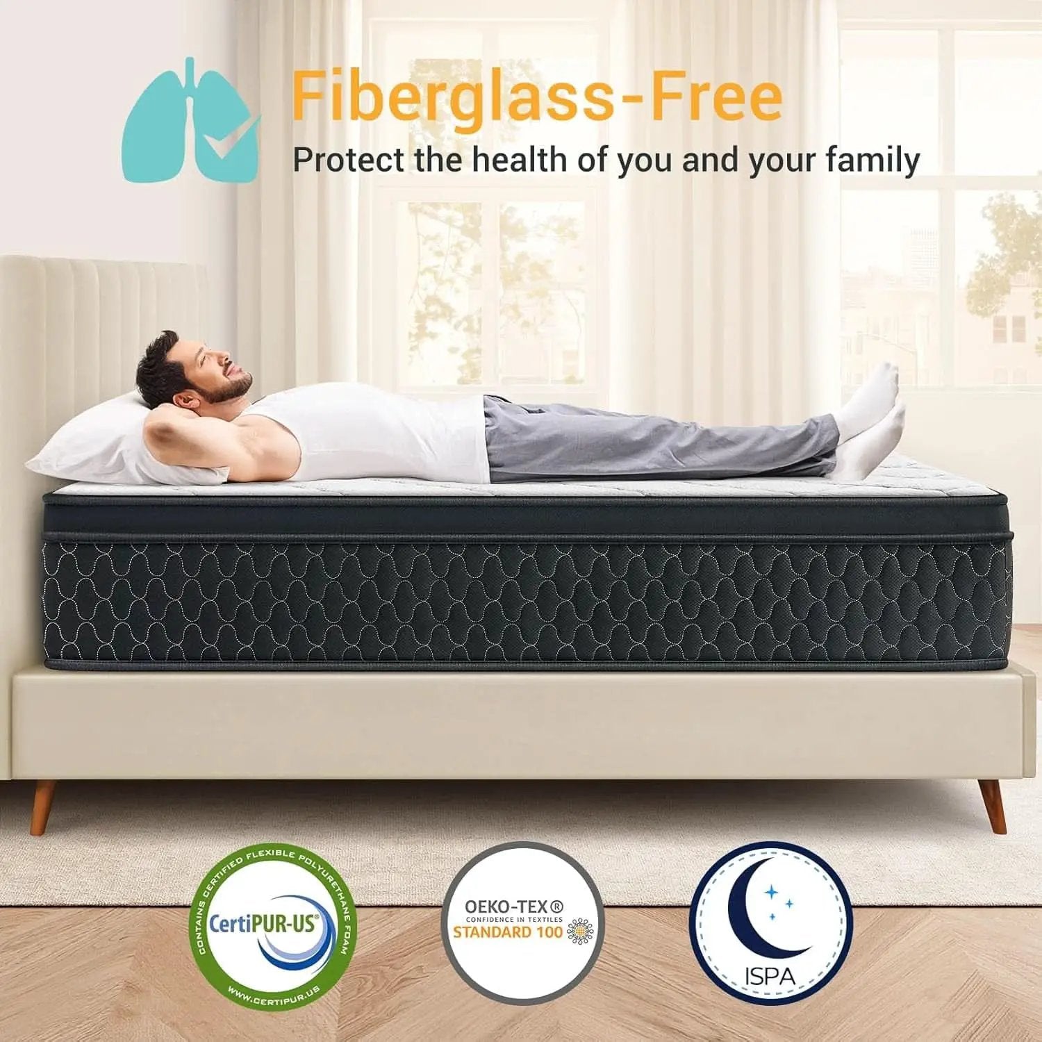 TwelveInch Fullsize MemoryFoam Mattress With Springs from PriceLows™