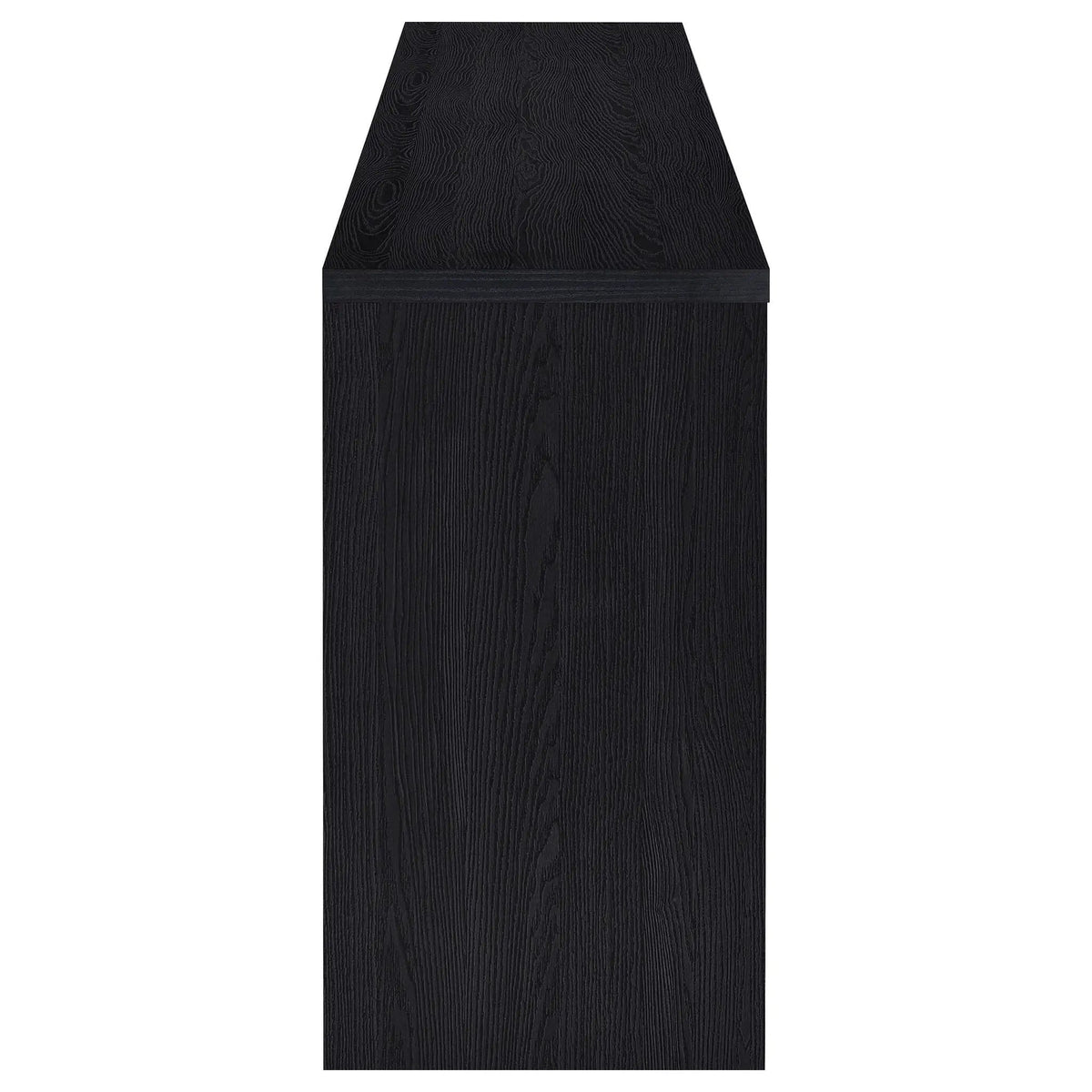 Denison 79-inch 4-door TV Stand Media Console | 79 x 15.5 x 30 in | Engineered Wood & Glass | Black