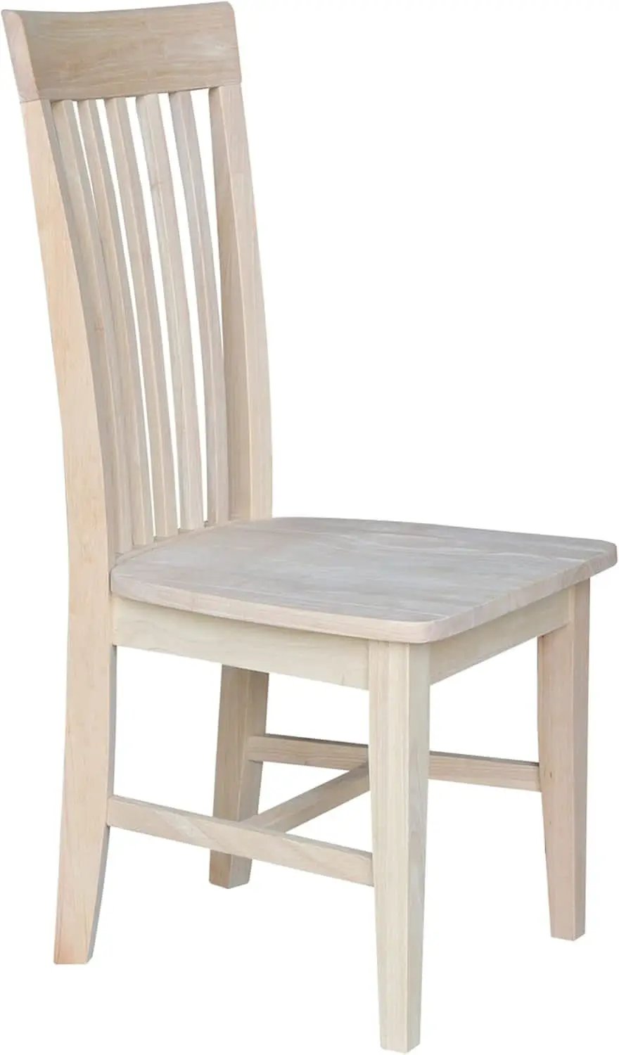 Set Of 2 Tall Mission Dining Chairs Unfinished Parawood from PriceLows™