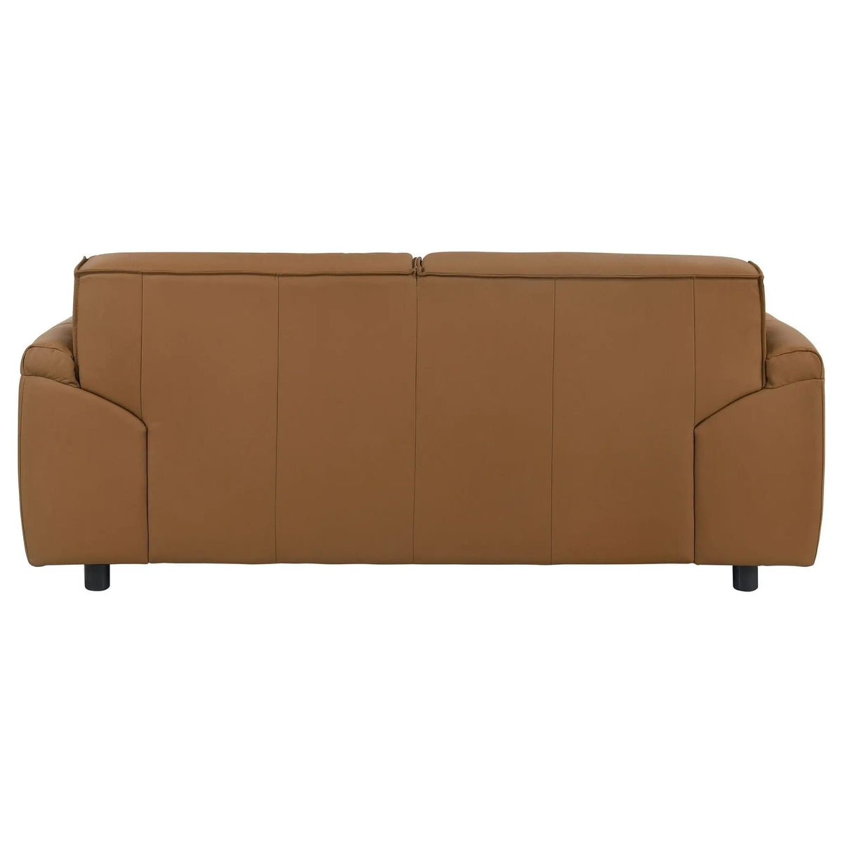 Buxton Top Grain Leather Upholstered Loveseat | 73.5 x 37.5 x 29.5 in | Leather | Orange