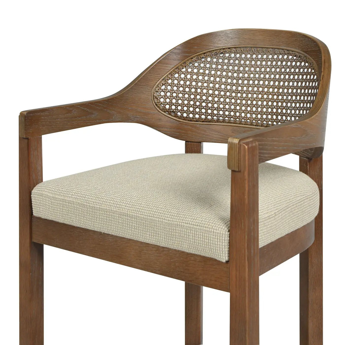 Americana Counter Stool | Mid-Century Modern | Cane Back | Kiln-Dried Wood Frame