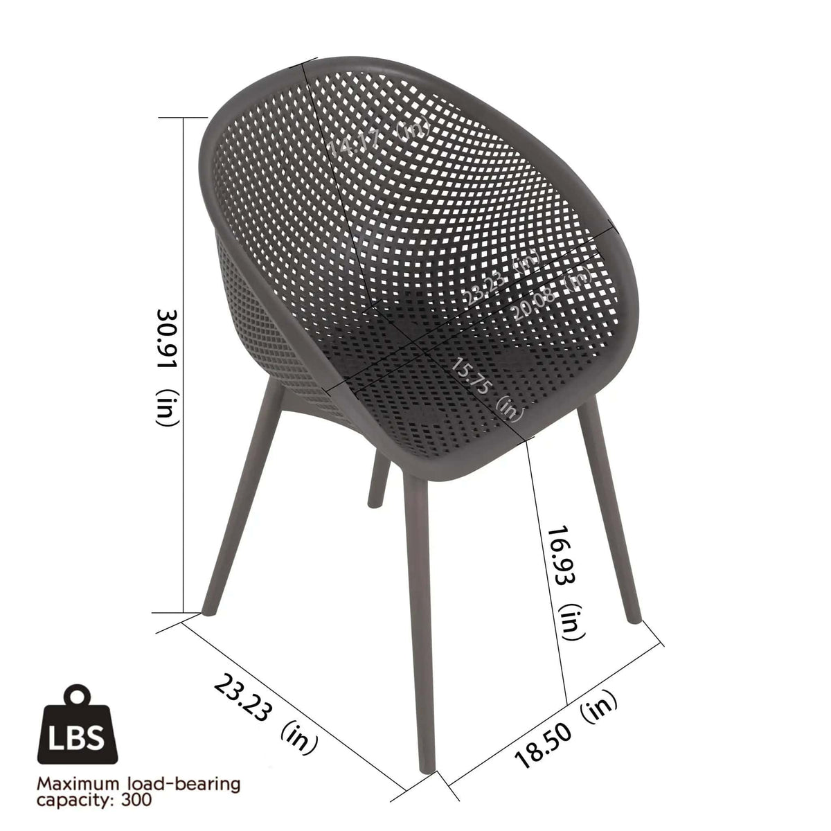 4 Pack Lounge Chair Set With Long Table | 5 Piece Outdoor Set | Metal | Dining Room