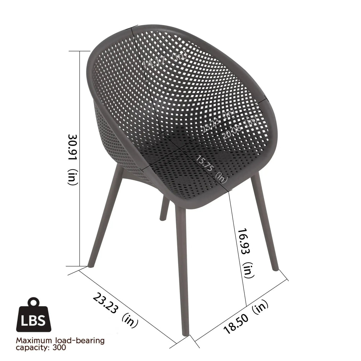 Lounge Chair Set With Folding Table | 2 Pack Chairs | All-Weather Polypropylene | Woven Design