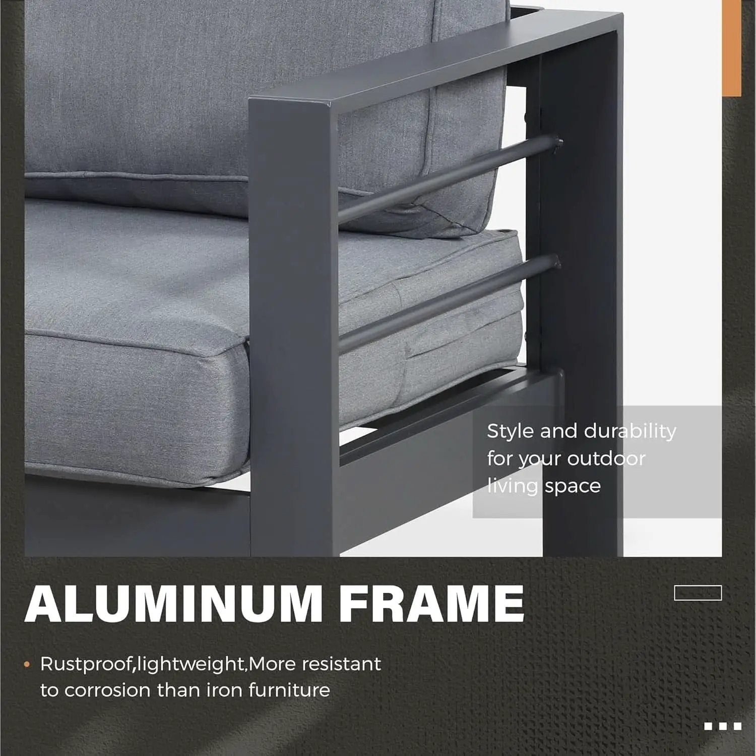 All-Weather Outdoor Metal Armchair Set with Cushions from PriceLows™