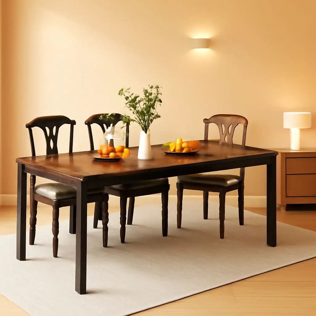 78 Inch Narrow Dining Table For 6 To 8 People Rustic Wood from PriceLows™