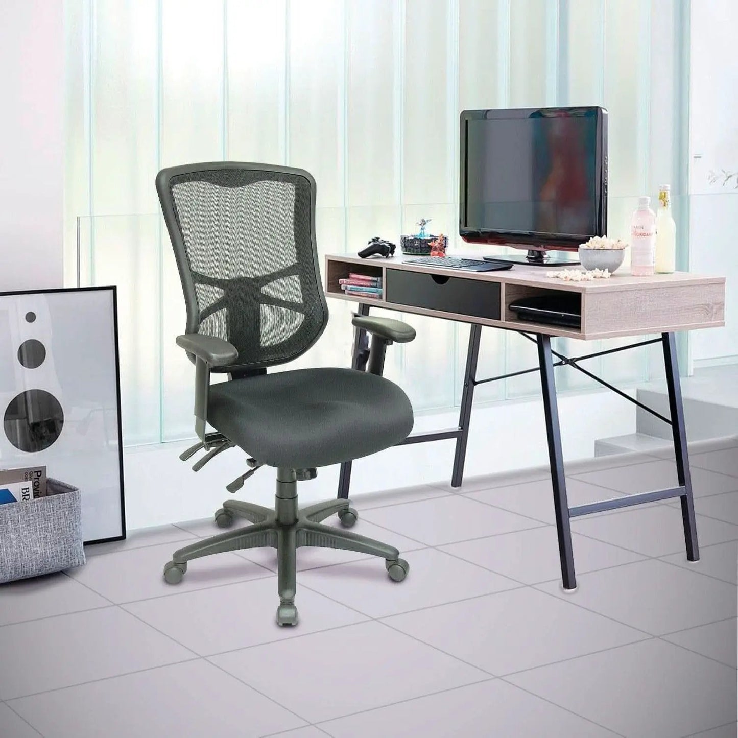 Elusion High Back Mesh Office Chair Black Adjustable Tilt from PriceLows™