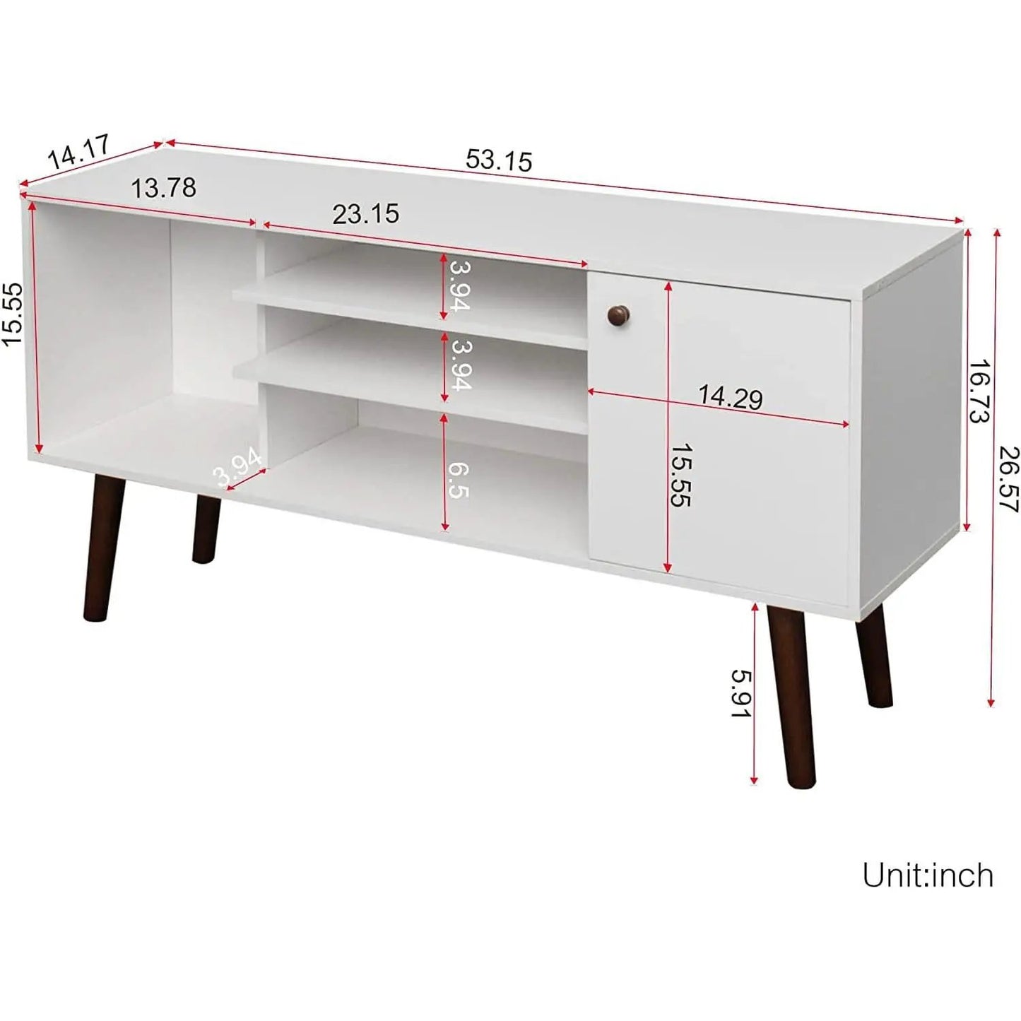 Farmhouse TV Stand for 65 Inch TVs With Storage Cabinet from PriceLows™