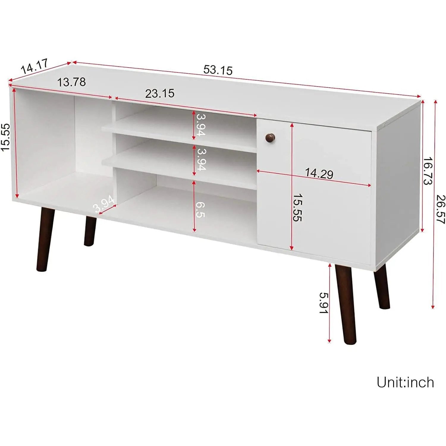 Farmhouse TV Stand for 65 Inch TVs With Storage Cabinet from PriceLows™