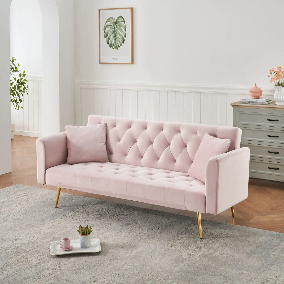 Convertible Folding Sofa Bed | Double Size | Small Space Design | Living Room Futon